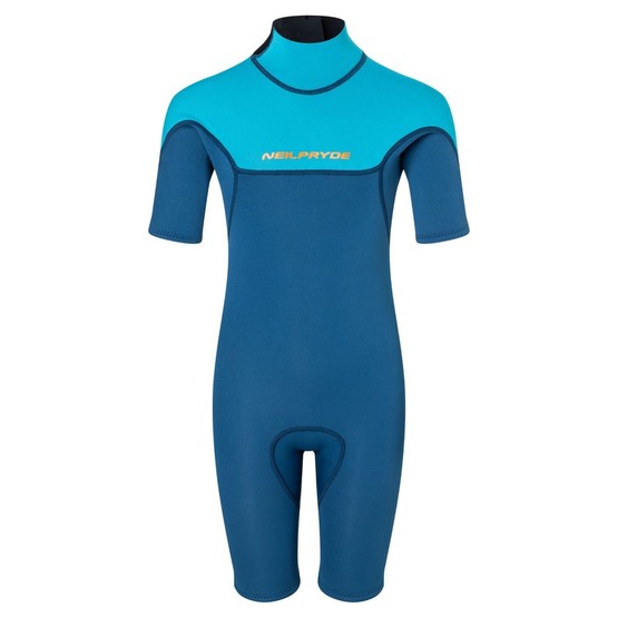 Youth wetsuit NeilPryde Dolphin Shorty 2/2 BZ Navy / Light Blue