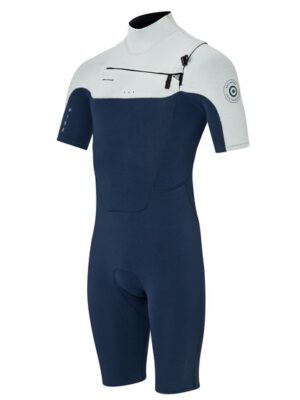 Mens wetsuit NeilPryde Rise Shorty S/S FL 2/2 FZ Navy / Lightgrey