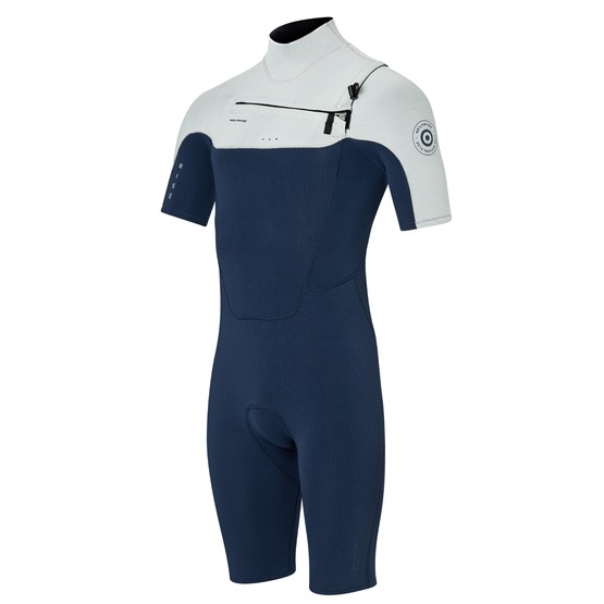 Mens wetsuit NeilPryde Rise Shorty S/S FL 2/2 FZ Navy / Lightgrey