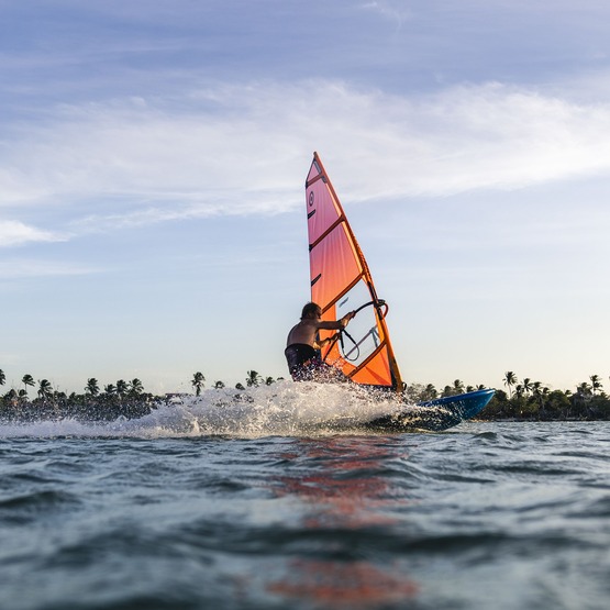 Windsurf sail NeilPryde Combat PRO Fuse 2025 Juicy Orange/Purple