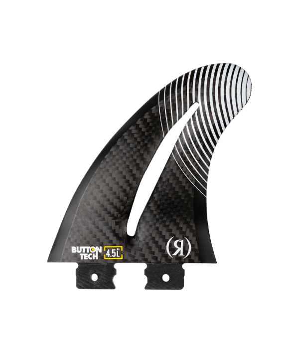 Ronix 4.5 in Button Flo Thru Surf Fin [Carbon]