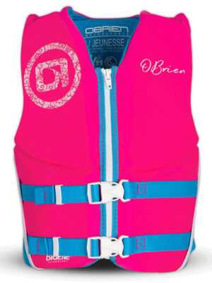 O'Brien Traditional Youth Life Jacket (Pink/Aqua)