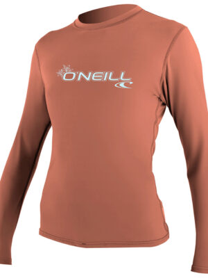 O'Neill Womens Basic Skins L/S Sun Shirt - Light Grapefruit