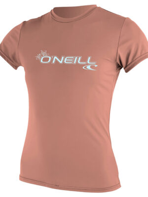 O'Neill Womens Basic Skins S/S Sun Shirt - Light Grapefruit