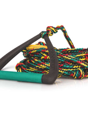 Liquid Force DLX Floating Surf Rope [Rasta] Wakesurf Rope & Handle