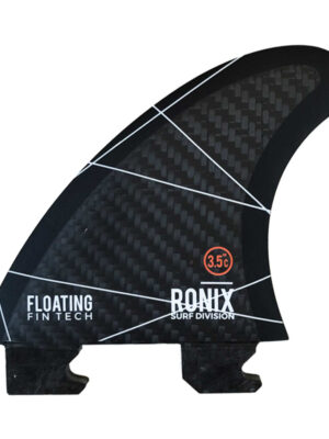 Ronix 3.5" Floating Fin-S 2.0 Tool-Less Fiberglass Center Surf Fin (Charcoal)