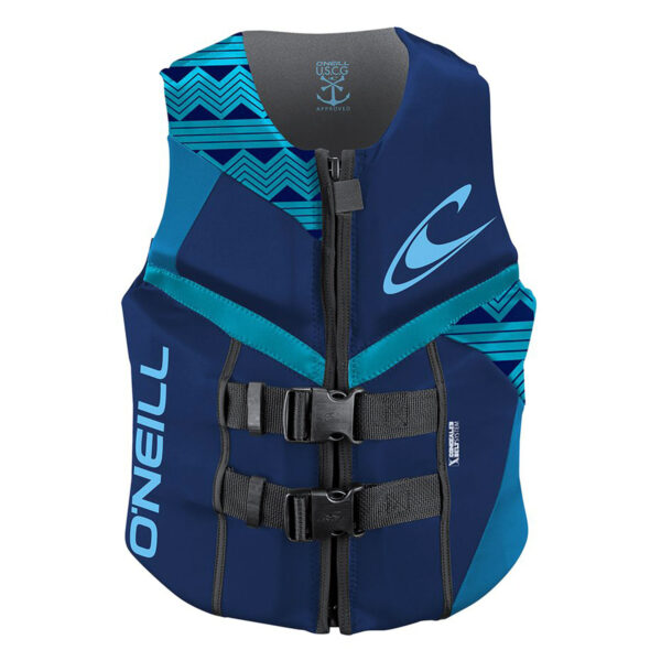 O'Neill Reactor (Navy/River/Turquoise) USCG Women's Life Jacket