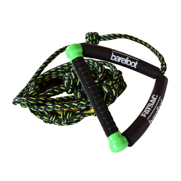 FatSac Wakesurf Rope & Handle Combo 25' [Green & Black]